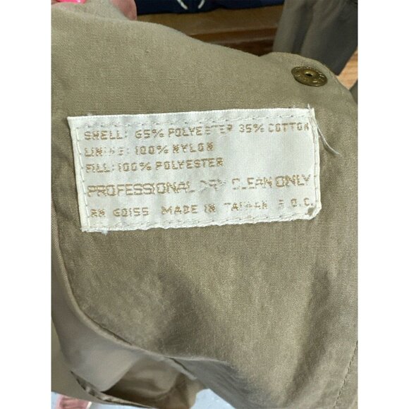 VTG SERGIO VALENTE SNAP UP ORANGE KHAKI TRENCH SPY DOWNTOWN TRENCH RETRO COAT SM - Picture 13 of 14